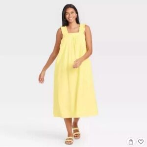 A new day Yellow Ruffle Midi Dress small